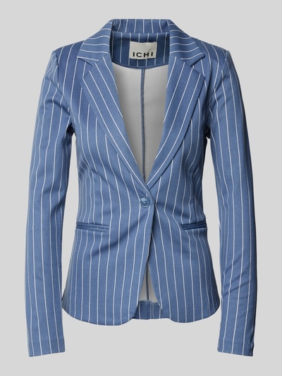 ICHI Slim fit blazer met paspelzakken, model 'KATE' Blauw - 2