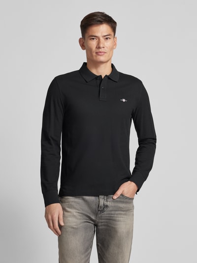 Gant Regular Fit Poloshirt mit Label-Stitching Modell 'SHIELD' Black 4