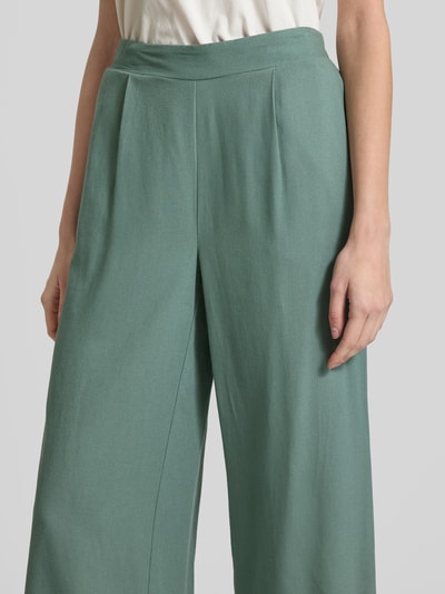 Vero Moda Loose fit culotte van een mix van viscose en linnen, model 'MYMILO' Lindegroen - 3