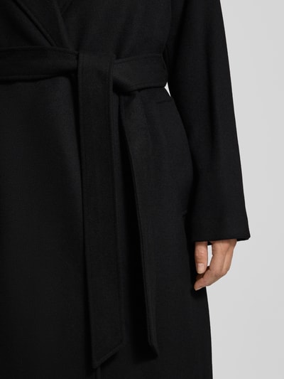 Selected Femme Płaszcz o kroju regular fit z mieszanki wełny model ‘ROSA’ Czarny 3