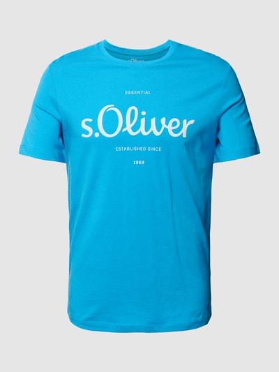 s.Oliver RED LABEL T-shirt z nadrukiem z logo Morski 2