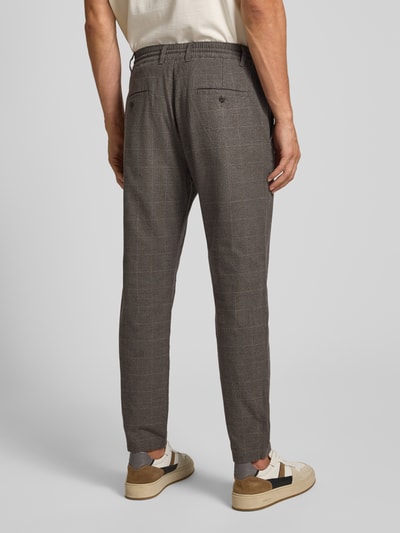 MCNEAL Tapered fit stoffen broek van katoenmix met tunnelkoord Taupe - 5