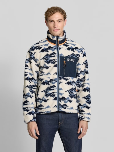 NAUTGÅRD Regular fit fleecejack met opstaande kraag Lichtblauw - 4