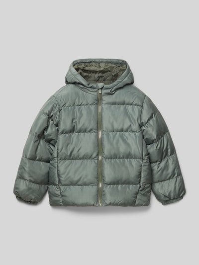 Blue Seven Gewatteerd regular fit jack met capuchon Olijfgroen - 1