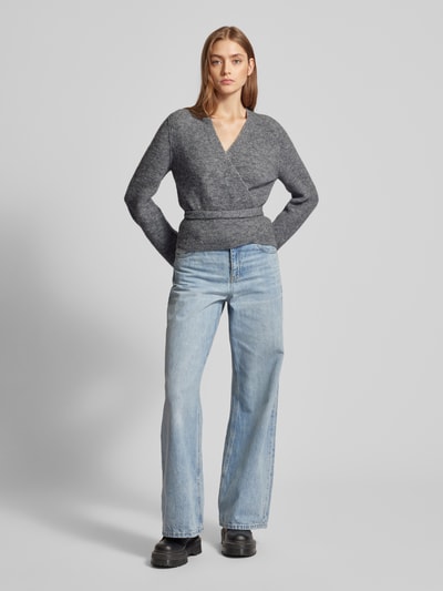 Marc O'Polo Denim Gebreide pullover in wikkellook Middengrijs - 1