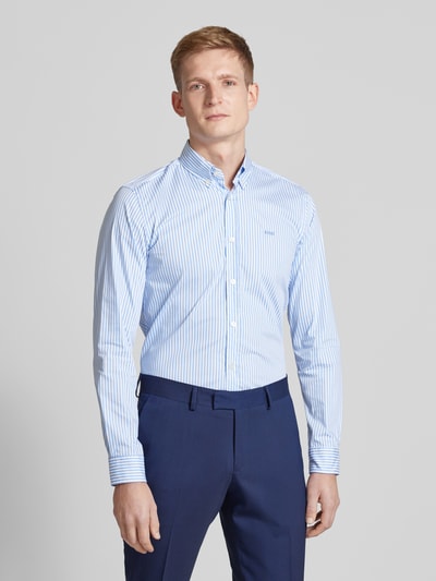 BOSS Slim Fit Freizeithemd mit Button-Down-Kragen Modell 'Roan' Bleu 4