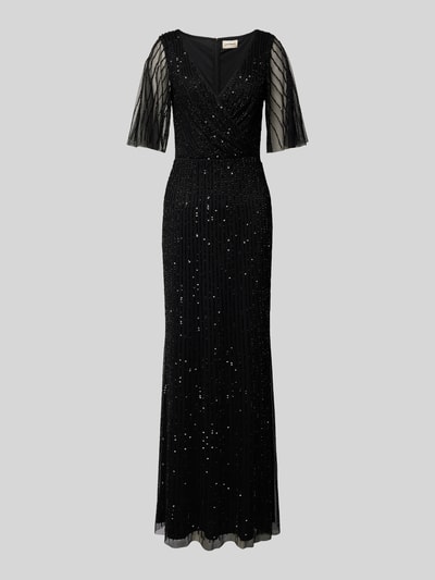 LACE & BEADS Abendkleid in Wickel-OPtik Black 1