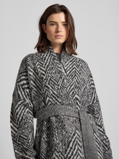 BOSS Kardigan o kroju oversized z mieszanki moheru model ‘FABRINTA’ Czarny 3