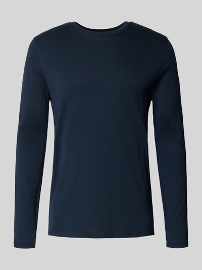 MCNEAL Shirt met lange mouwen en geribde ronde hals Donkerblauw - 2