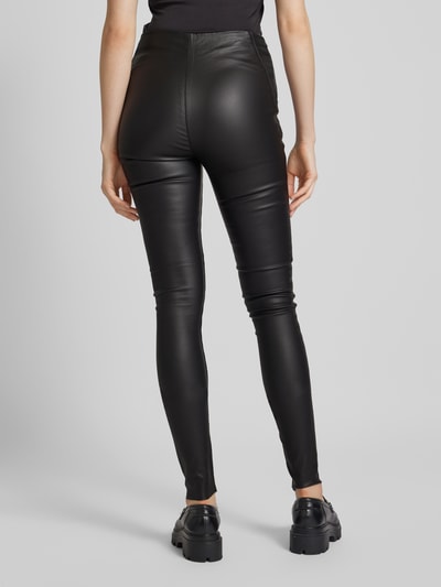 Object Skinny Fit Hose in Leder-Optik Modell 'Belle' Black 5