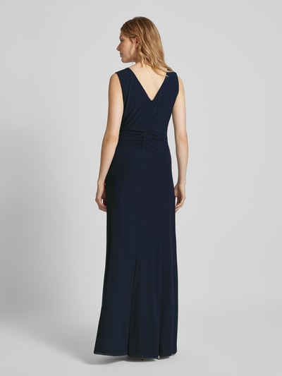 Vera Mont Abendkleid mit V-Ausschnitt und Raffungen Marine 5