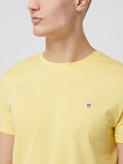 Gant Regular Fit T-Shirt mit Logo-Stickerei  Gelb 3