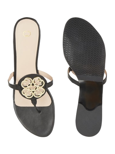 Gerry Weber Shoes Teenslippers van leer Zwart - 4