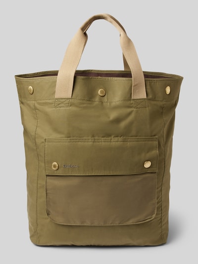 Barbour Tote Bag aus reiner Baumwolle Modell 'TRANSPORT' Khaki 2