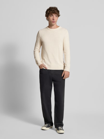 Marc O'Polo Denim Regular Fit Strickpullover aus Baumwoll-Mix Offwhite 1