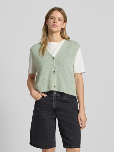 Marc O'Polo Denim Regular Fit Strickweste aus Baumwoll-Mix mit Alpaka-Anteil Schilf 4