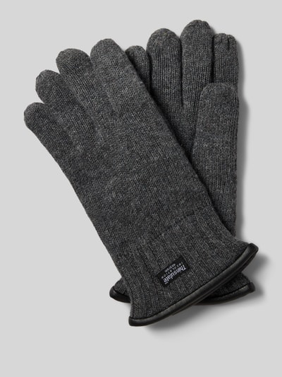 EEM Wollen handschoenen van zuivere wol, model 'THINSULATE' Antraciet - 1