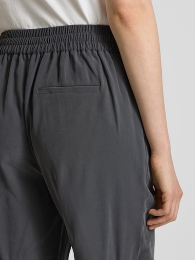 Jake*s Casual Tapered Fit Stoffhose mit Bundfalten Dunkelgrau 3