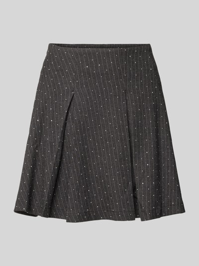 Neo Noir Minirok met elastische band, model 'Selah' Middengrijs - 2