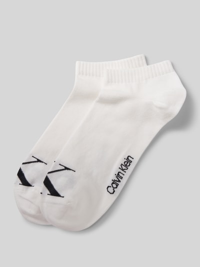 Calvin Klein Jeans Socken mit Label-Print im 2er-Pack Weiss 1