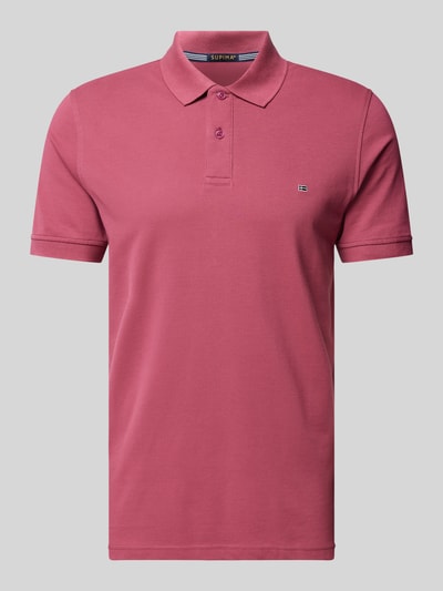 Christian Berg Men Poloshirt met labeldetail Metallic roze - 2