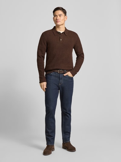 Jack & Jones Premium Strickpullover mit Polokragen Modell 'MAVERICK' Schoko 1