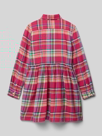 Polo Ralph Lauren Teens Mini-jurk met knoopsluiting Felroze - 3