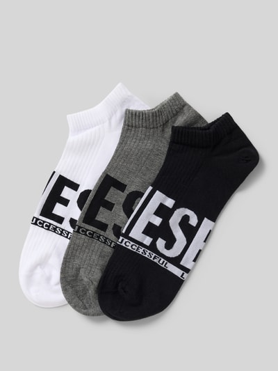 Diesel Sneakersokken met labeldetail in een set van 3 paar Wit - 1