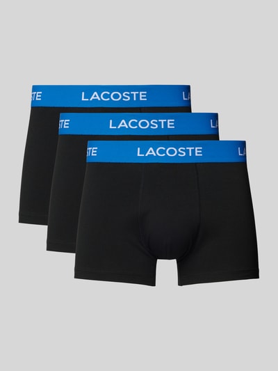 Lacoste Obcisłe bokserki z paskiem z logo w zestawie 3 szt. Czarny 1