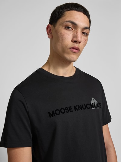 Moose Knuckles Regular Fit T-Shirt aus Baumwolle Black 3