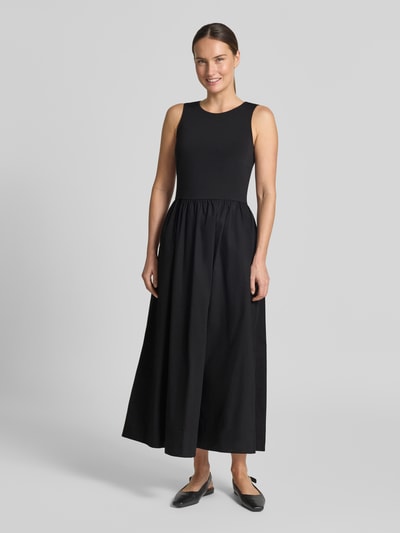 Oui Maxikleid mit Rundhalsausschnitt Black 4