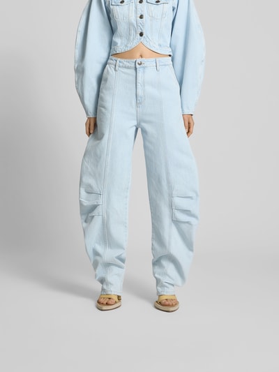 ROTATE Loose Fit Jeans aus Bio-Baumwolle Hellblau 4