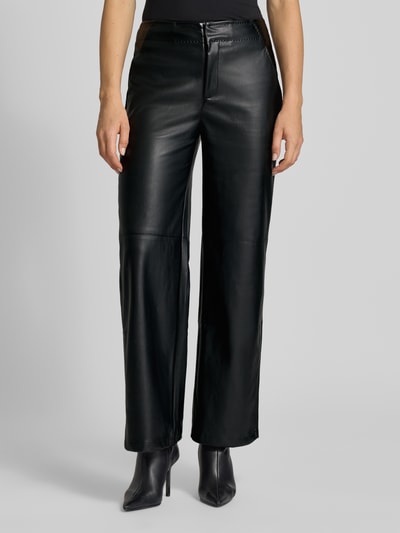 GUIDO MARIA KRETSCHMER WOMAN Stoffhose in Leder-Optik Modell 'Admira' Black 4