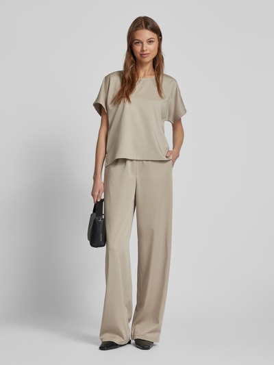 Drykorn Wide leg stoffen broek met elastische band, model 'CONSIDER' Beige - 1