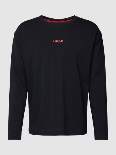 HUGO Longsleeve mit geripptem Rundhalsausschnitt Black 2