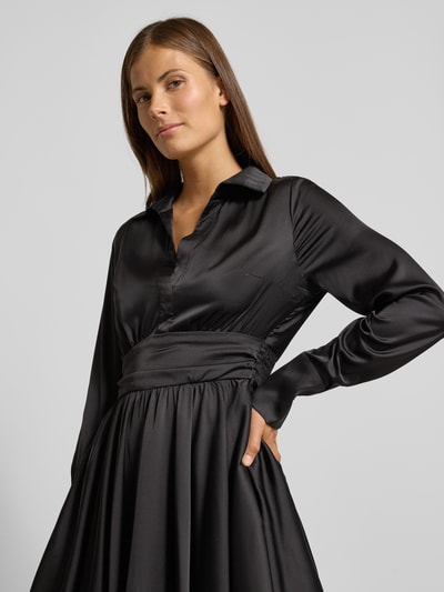 Guess Sukienka mini z dekoltem w serek model ‘CONCETTA FLARE DRESS’ Czarny 3