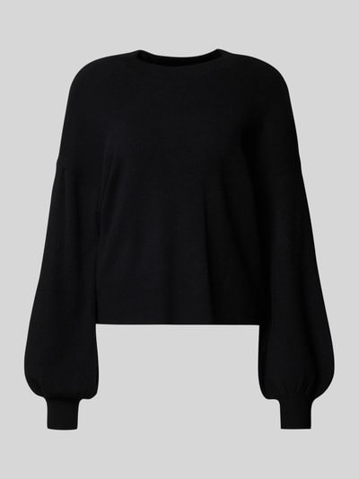 Vero Moda Regular fit gebreide pullover van viscosemix, model 'NANCY' Zwart - 2
