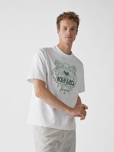 Kenzo T-Shirt mit Label-Stitching Weiss 6