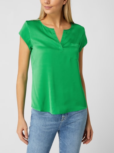 Repeat Blouseshirt met V-hals Lichtturquoise - 4