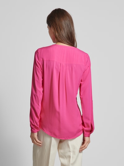 Christian Berg Woman Blouse met lange mouwen en serafinohals Felroze - 5