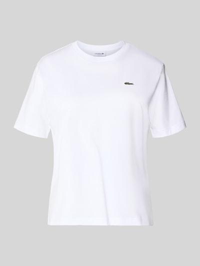 Produktfoto, Relaxed Fit T-Shirt aus reiner Baumwolle von Lacoste, Optik: Unifarben, Logo-Stitching, Rundhals, Kurzarm, reine Baumwolle