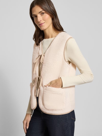 Vero Moda Regular fit gilet in teddybontlook, model 'CLEO' Ecru - 3