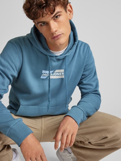 Jack & Jones Hoodie mit Label-Print Modell 'ECORP' Ocean 3