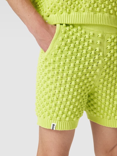 Bonsai Sweatshorts in Strick-Optik Neon Gruen 3