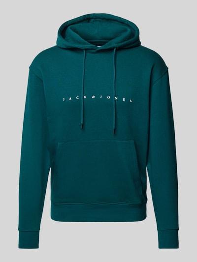 Jack & Jones Hoodie met labelprint Petrol - 2