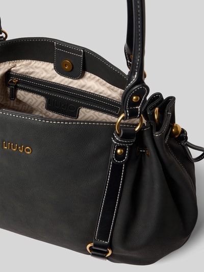 Liu Jo White Tote bag z detal z logo model 'GINESA' Czarny 5