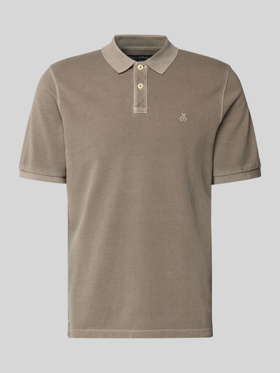 Produktfoto, Regular Fit Poloshirt aus reiner Baumwolle von Marc O'Polo, Optik: Unifarben, Polokragen, Kurzarm, Logo-Stitching, Piqué-Struktur