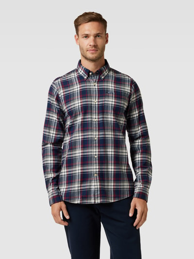 Barbour Freizeithemd mit Button-Down-Kragen Modell 'Crossfell' Marine 4