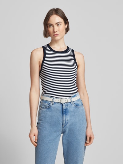 Tommy Hilfiger Tanktop mit Streifenmuster Dunkelblau 4