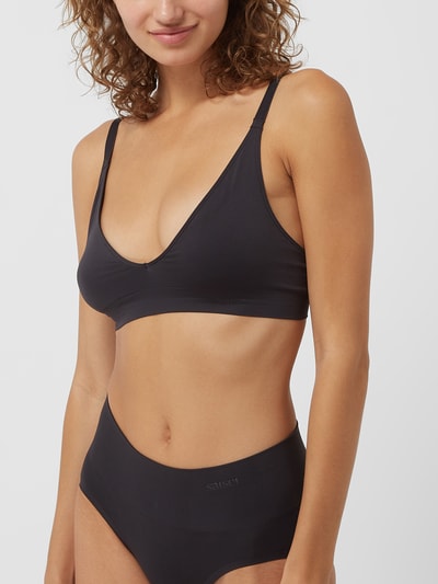 Saisei Bustier mit Logo-Bund  Schwarz 4